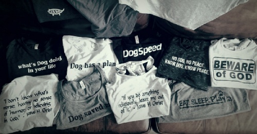 Anti-religion & pro-dog shirts